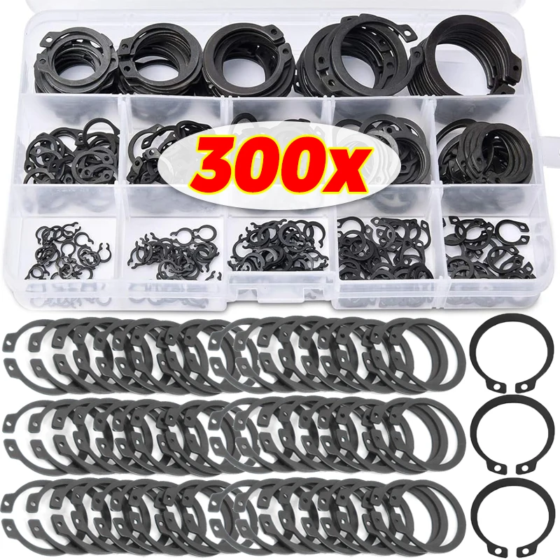 Bearing Retaining Washers Clip Assortment Kit Set Steel Black Shaft Bearing Retaining Clip Snap Ring External Circlip Washer Kit
Bearing Retaining Washers Clip Assortment Kit Set Steel Black Shaft Bearing Retaining Clip Snap Ring External Circlip Washer Kit