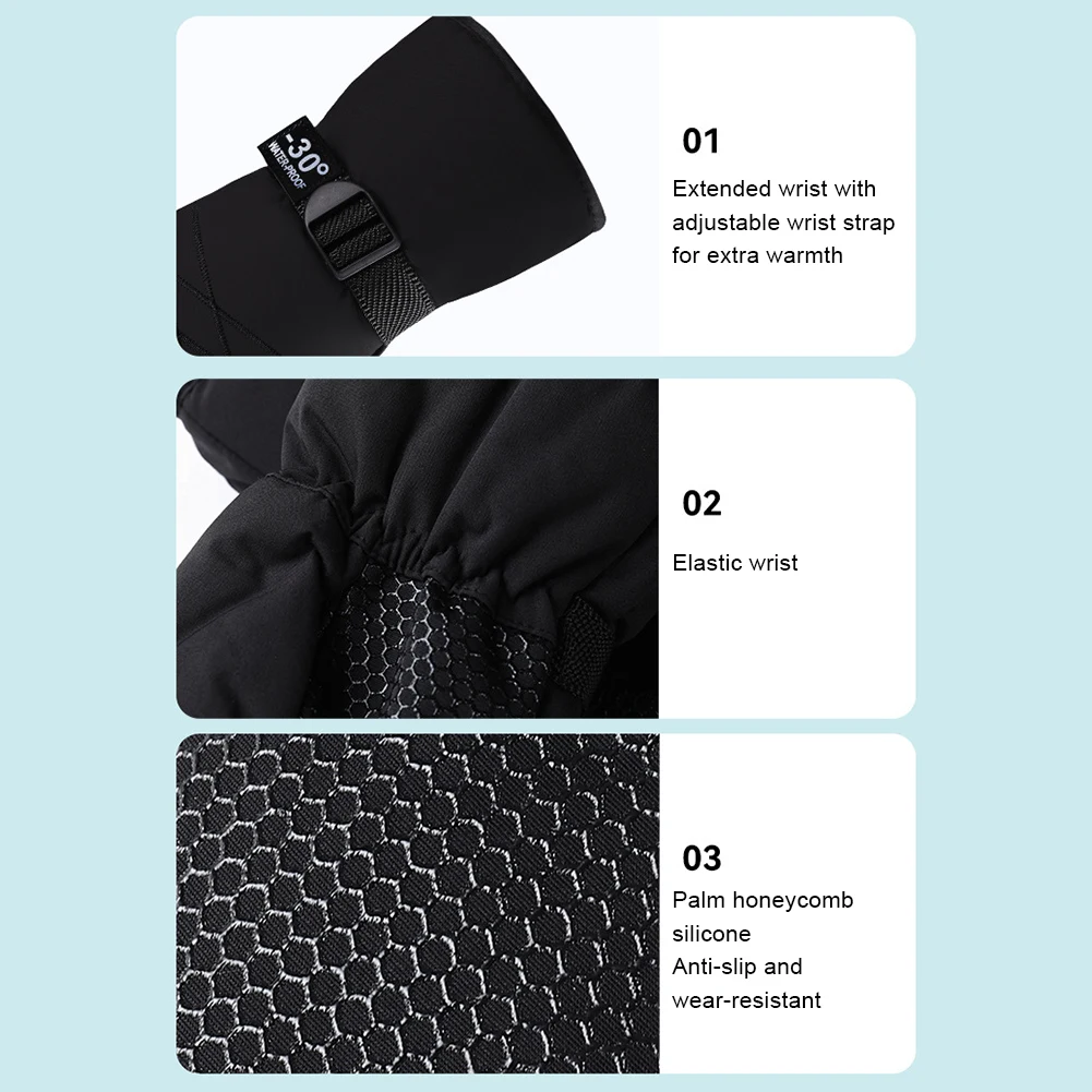 Ski Mittens Waterproof Snow Gloves Windproof Cycling Gloves Snowboard Gloves Cold Weather Gloves for Men & Women
Ski Mittens Waterproof Snow Gloves Windproof Cycling Gloves Snowboard Gloves Cold Weather Gloves for Men & Women