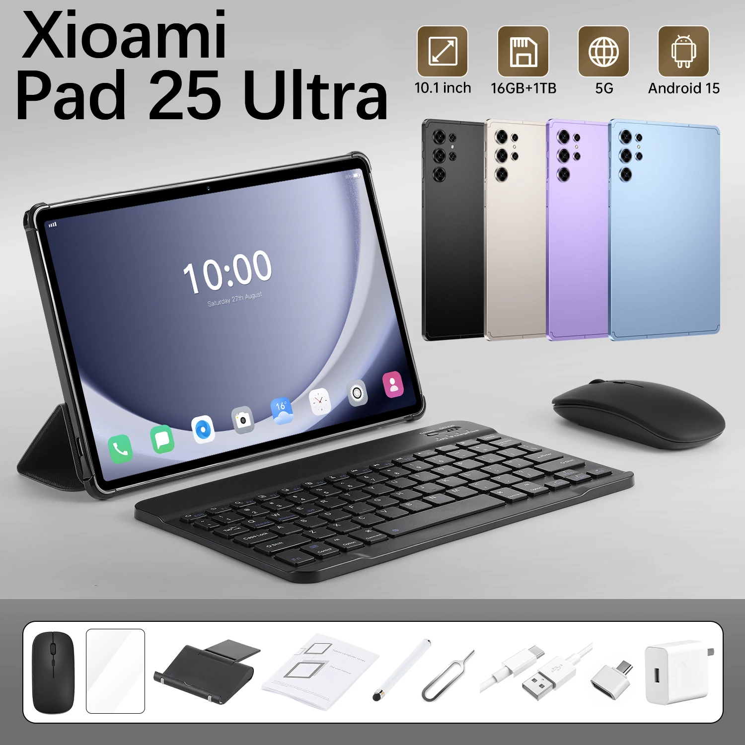 2025 Original Xioami Pad 25 Ultra Tablet 10.1 inch Android 14 Global Snapdragon870 10 Core 16GB+1024GB 10000mah 5G Dual SIM WIFI
2025 Original Xioami Pad 25 Ultra Tablet 10.1 inch Android 14 Global Snapdragon870 10 Core 16GB+1024GB 10000mah 5G Dual SIM WIFI