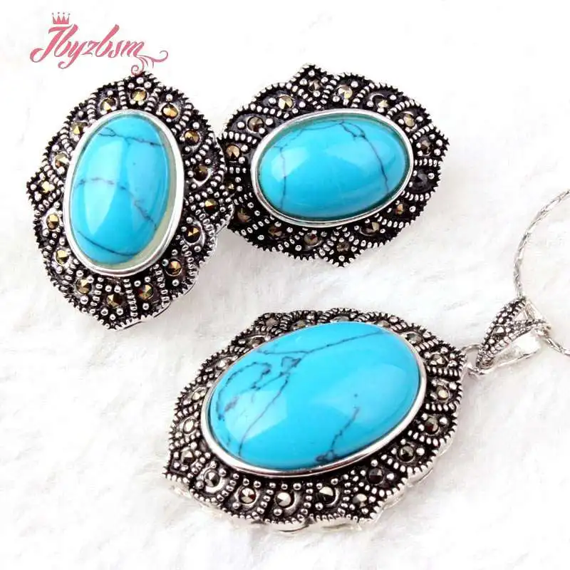 10x14mm Oval Jades Cat Eye Turquoise Stone Marcasite Tibetan Silver Necklace Pendant Earrring 22x26mm/25x35mm Exquisite Jewelry
10x14mm Oval Jades Cat Eye Turquoise Stone Marcasite Tibetan Silver Necklace Pendant Earrring 22x26mm/25x35mm Exquisite Jewelry