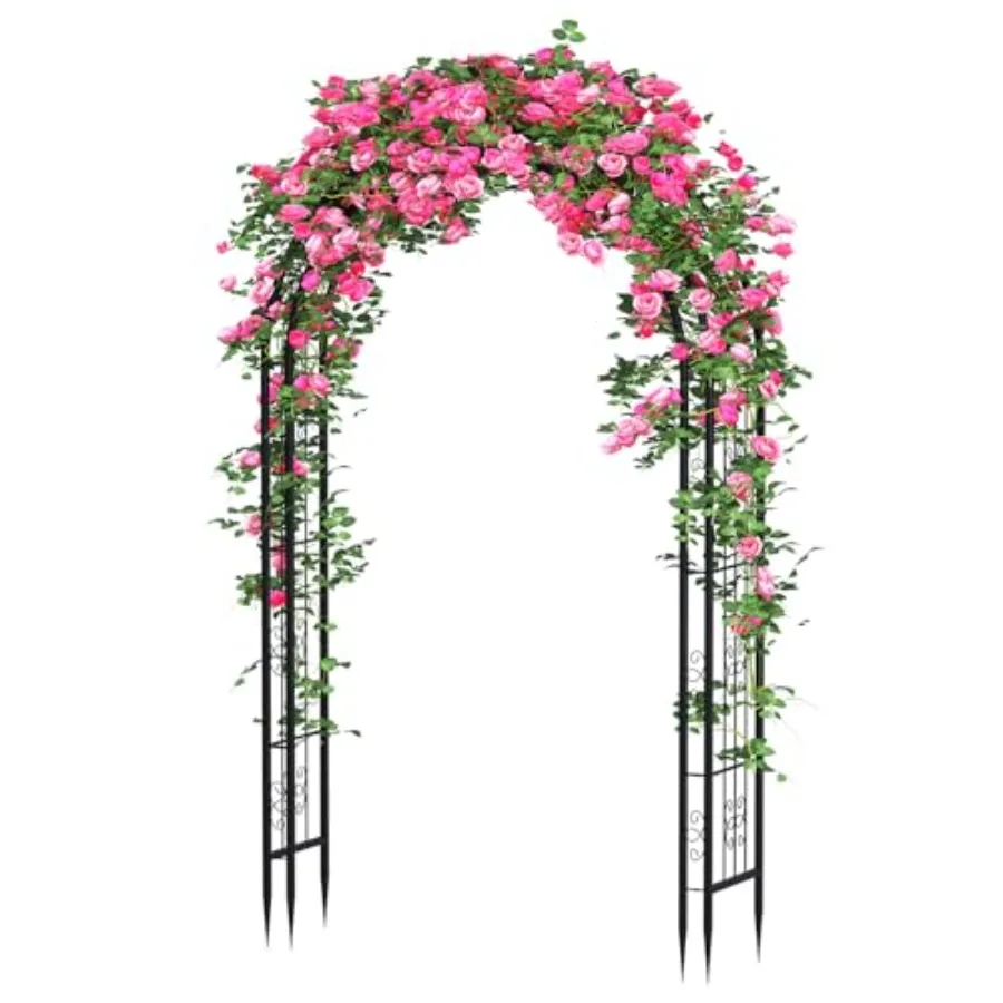 88in Steel Garden Arch Arbor Trellis for Climbing Plants Outdoor, Yard, Garden, Climbing Plants 7ft Decorative Wire Lattice, Ou
88in Steel Garden Arch Arbor Trellis for Climbing Plants Outdoor, Yard, Garden, Climbing Plants 7ft Decorative Wire Lattice, Ou