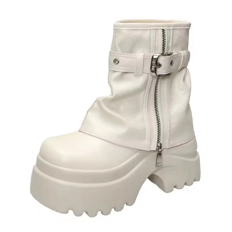 9CM Autumn Fashion Thick Soled Shoes for Women Winter 2026 Warm Versatile Height Increasing Ankle Boots High Top Leather Shoes
9CM Autumn Fashion Thick Soled Shoes for Women Winter 2026 Warm Versatile Height Increasing Ankle Boots High Top Leather Shoes