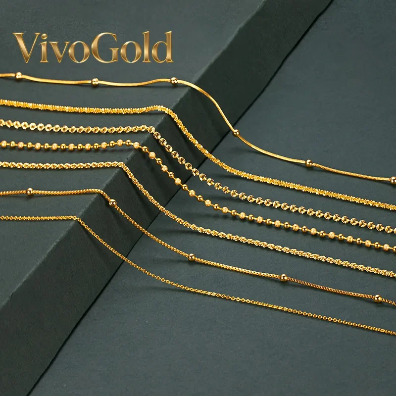 VivoGold9999 24K real gold water wave chain box chain exquisite clavicle necklace women's thin necklace stall
VivoGold9999 24K real gold water wave chain box chain exquisite clavicle necklace women's thin necklace stall