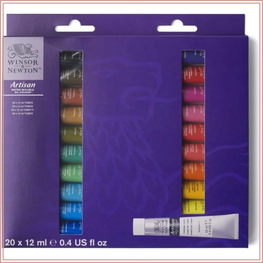 Water Mixable Oil Paint Set, 20 Tubes (0.4 oz each), No Solvents Needed
Water Mixable Oil Paint Set, 20 Tubes (0.4 oz each), No Solvents Needed
