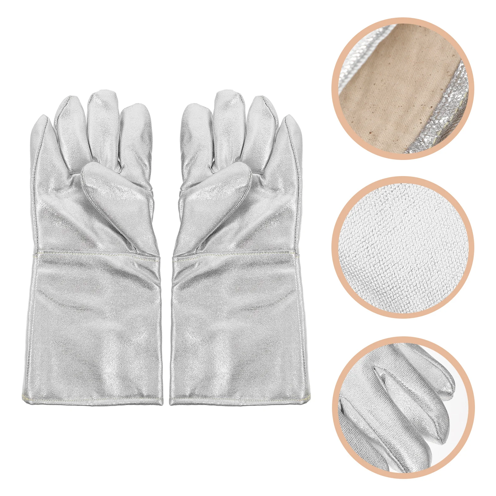2Pcs Heat Resistant Gloves Fireproof Insulated Aluminum Foil Layer Industrial Welding High Temperature Safety Gloves
2Pcs Heat Resistant Gloves Fireproof Insulated Aluminum Foil Layer Industrial Welding High Temperature Safety Gloves