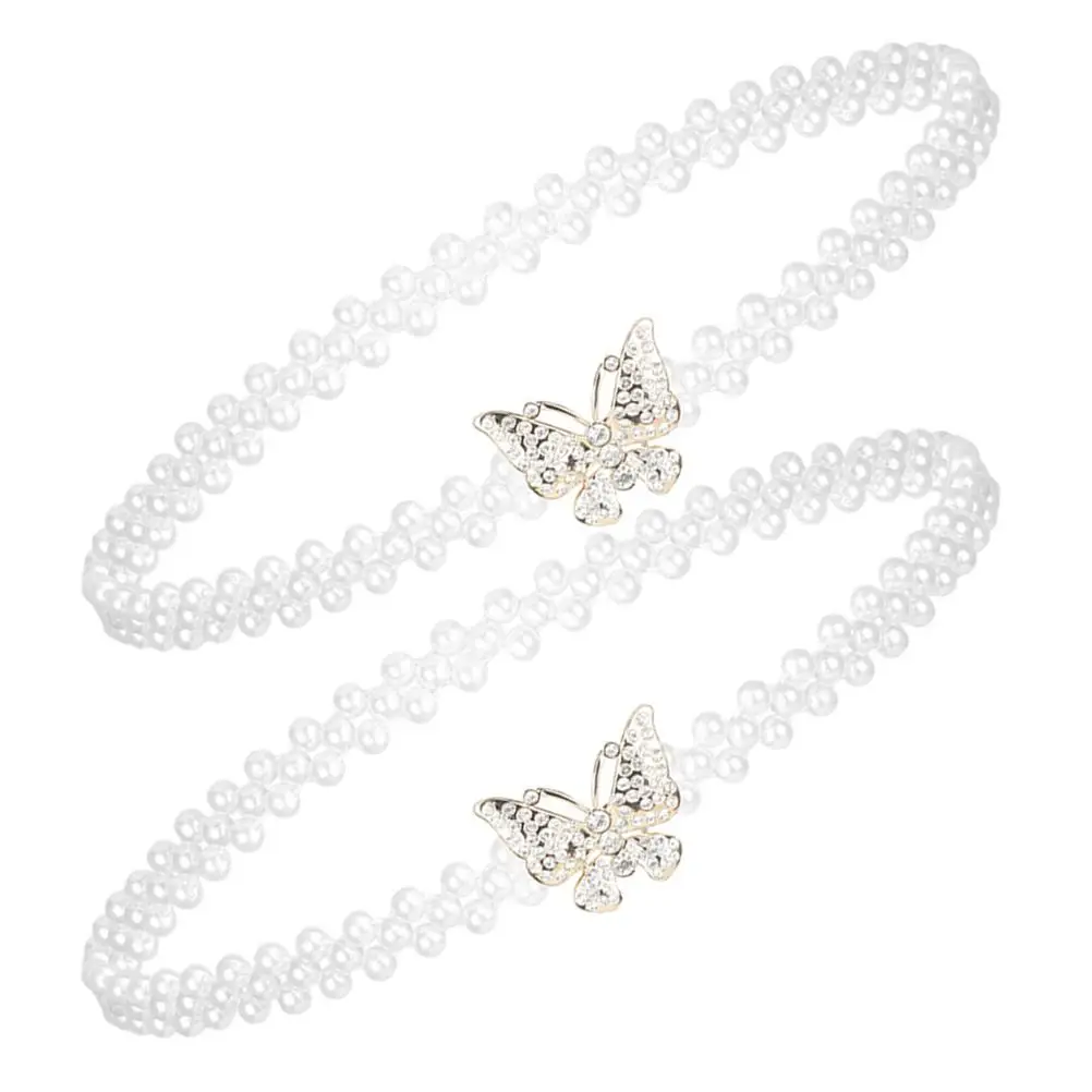 2Pcs Pearl Elastic Lightweight Fashion Body Belly Jewelry Body Belly Butterfly Waist Chain Belt Women Belt Dress Accessories
2Pcs Pearl Elastic Lightweight Fashion Body Belly Jewelry Body Belly Butterfly Waist Chain Belt Women Belt Dress Accessories