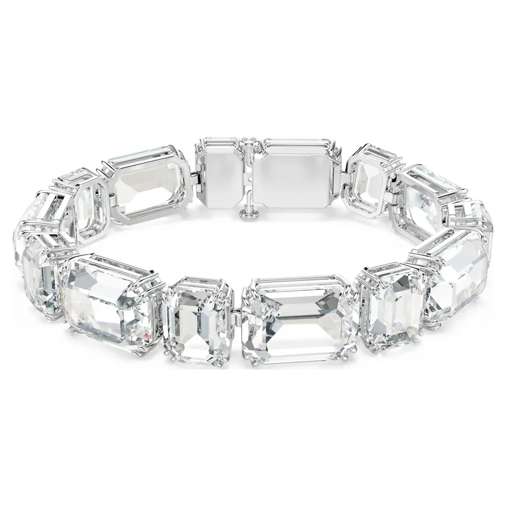 Silver-Tone Emerald-Cut Clear Crystal Bracelet
Silver-Tone Emerald-Cut Clear Crystal Bracelet