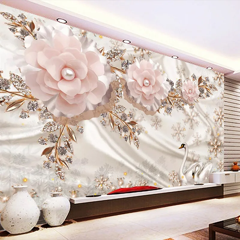 Customized products Photo Wallpaper 3D Luxury European Style Swan Jewelry Flowers Living Room TV Background Wall Decor Mural 8d
Customized products Photo Wallpaper 3D Luxury European Style Swan Jewelry Flowers Living Room TV Background Wall Decor Mural 8d