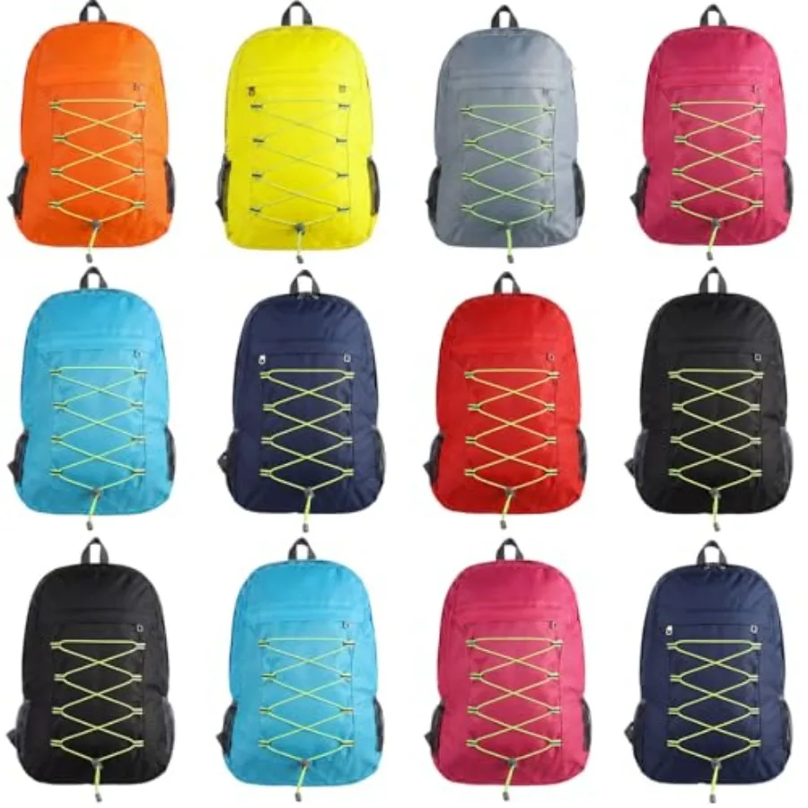 Pcs Backpacks Bulk - 17 Inch Multicolor Foldable Backpacks with Elastic Draw Cord Bookbags for School, Outdoor Travel, Camping
Pcs Backpacks Bulk - 17 Inch Multicolor Foldable Backpacks with Elastic Draw Cord Bookbags for School, Outdoor Travel, Camping