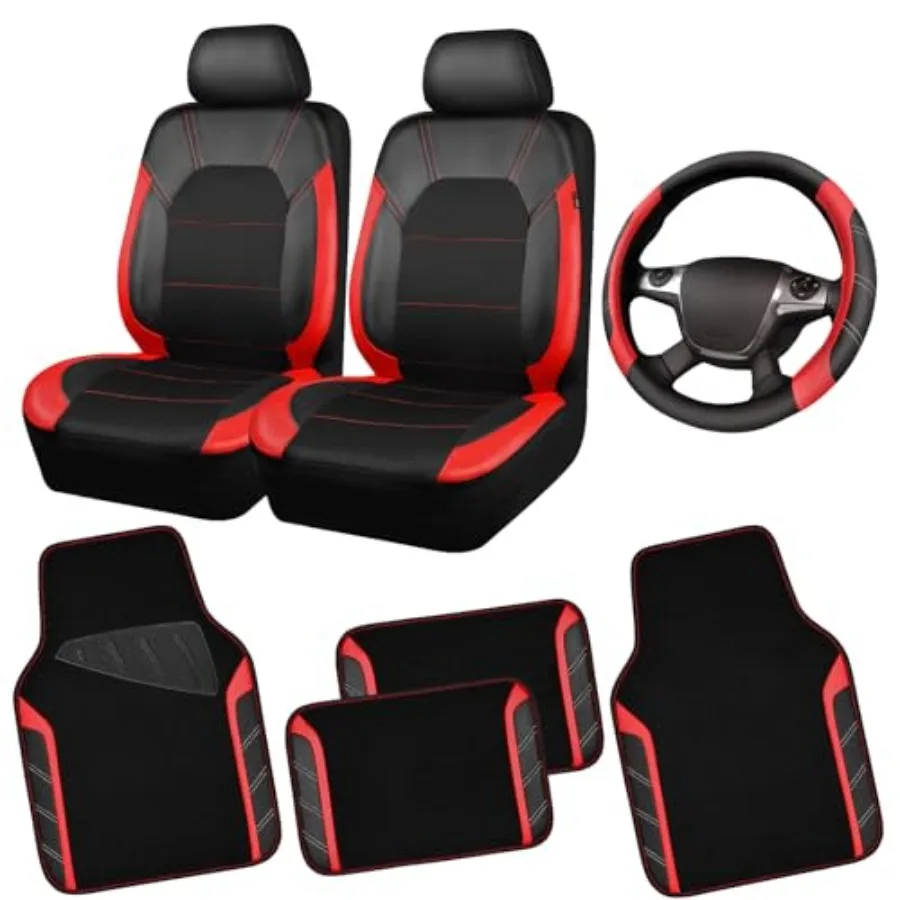 Air Mesh Leather Car Seat Covers for Front Seats, Waterproof Car Floor Mats, Sporty Steering Wheel Cover, Universal Fit for 95
Air Mesh Leather Car Seat Covers for Front Seats, Waterproof Car Floor Mats, Sporty Steering Wheel Cover, Universal Fit for 95
