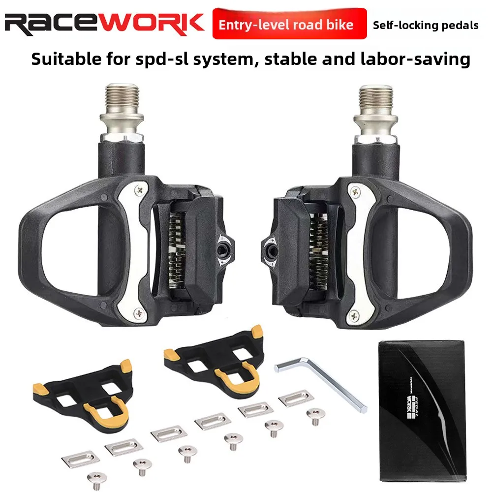 Cross-border RACEWORK road bicycle lock pedal, self-locking pedal Peilin bearing pedal with locking plate SPD system
Cross-border RACEWORK road bicycle lock pedal, self-locking pedal Peilin bearing pedal with locking plate SPD system
