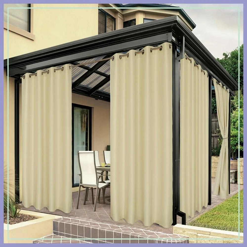 Waterproof Indoor/Outdoor Curtains for Patio, Thick Privacy Grommet Curtains for Bedroom, Living Room, Porch, Pergola, 1 Panel, 84x95 inch, Cream
Waterproof Indoor/Outdoor Curtains for Patio, Thick Privacy Grommet Curtains for Bedroom, Living Room, Porch, Pergola, 1 Panel, 84x95 inch, Cream
