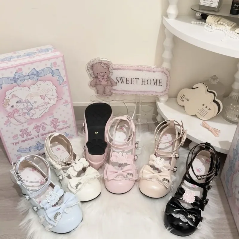 Women Mary Janes Sweet Cute Bow Lace Edged Lolita Shoes Classic Round Head Thick Heel Single Shoe Japanese-style Jk Skirts Shoes
Women Mary Janes Sweet Cute Bow Lace Edged Lolita Shoes Classic Round Head Thick Heel Single Shoe Japanese-style Jk Skirts Shoes