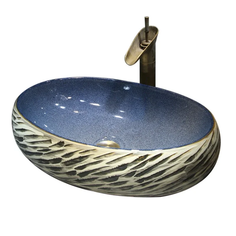 ~Large Bathroom Wash Basin Ceramic Art Washbasin New Chinese European and American Table Basin
~Large Bathroom Wash Basin Ceramic Art Washbasin New Chinese European and American Table Basin