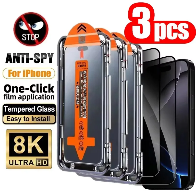 Easy Installation Anti Spy Tempered Glass For iPhone 16 15 13 14 11 12 17 Pro Max Air 16e Mini Plus XR Privacy Screen Protector
Easy Installation Anti Spy Tempered Glass For iPhone 16 15 13 14 11 12 17 Pro Max Air 16e Mini Plus XR Privacy Screen Protector