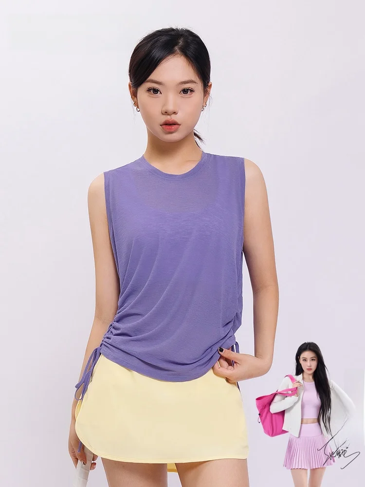 Tea Beauty Women's Sleeveless Sports Vest Quick Dry Cool Feeling Fitness Casual Thin Style round Neck Top for Summer
Tea Beauty Women's Sleeveless Sports Vest Quick Dry Cool Feeling Fitness Casual Thin Style round Neck Top for Summer