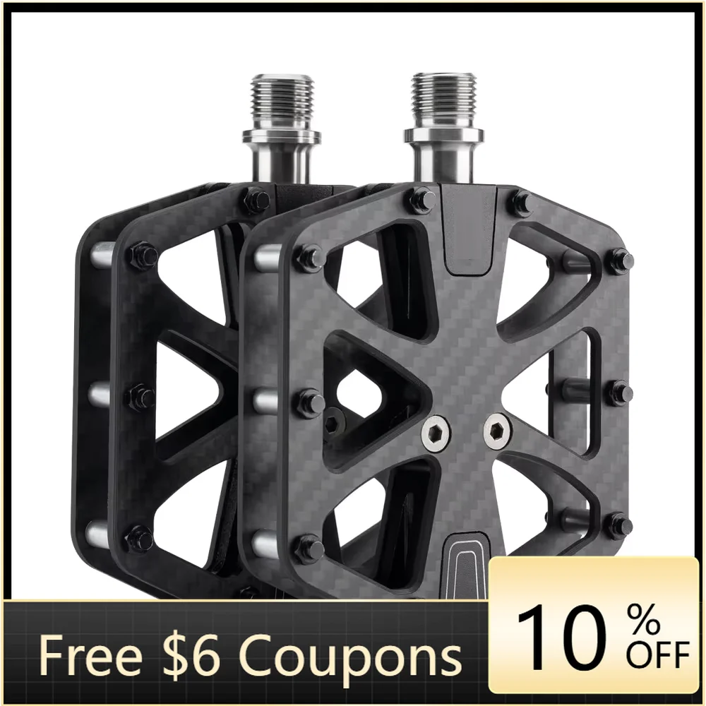 STLF Lightweight Carbon Fiber 3 Bearing Bicycle Pedals 9/16\" Wide Flat MTB Pedals for Road Non-Slip Mountain Pedals for BMX Cru
STLF Lightweight Carbon Fiber 3 Bearing Bicycle Pedals 9/16\" Wide Flat MTB Pedals for Road Non-Slip Mountain Pedals for BMX Cru