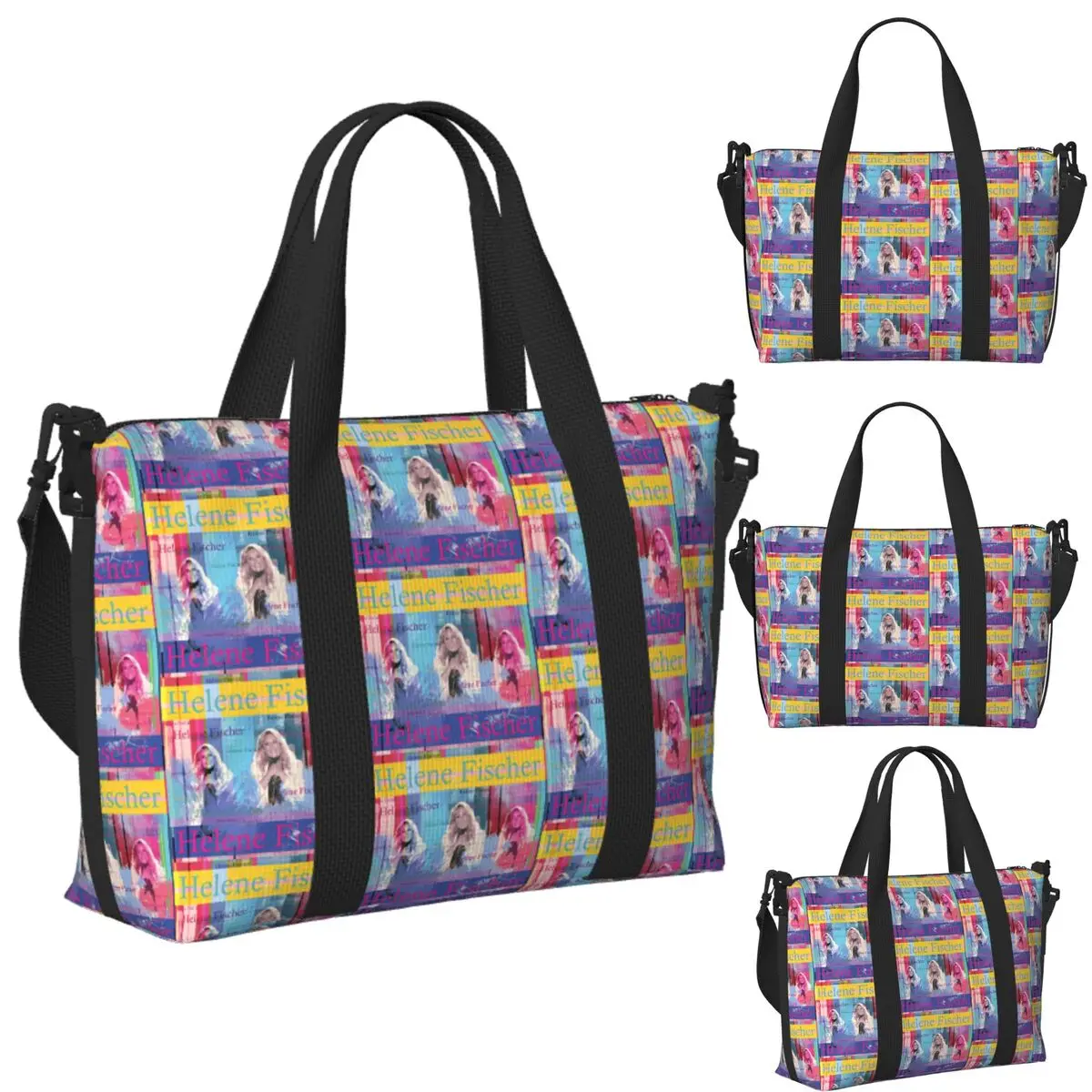 Custom Helene Fischer Portrait Beach Travel Bag Large Capacity Tote Bags for Gym Yoga Women Shopping Duffle Shoulder Bag
Custom Helene Fischer Portrait Beach Travel Bag Large Capacity Tote Bags for Gym Yoga Women Shopping Duffle Shoulder Bag