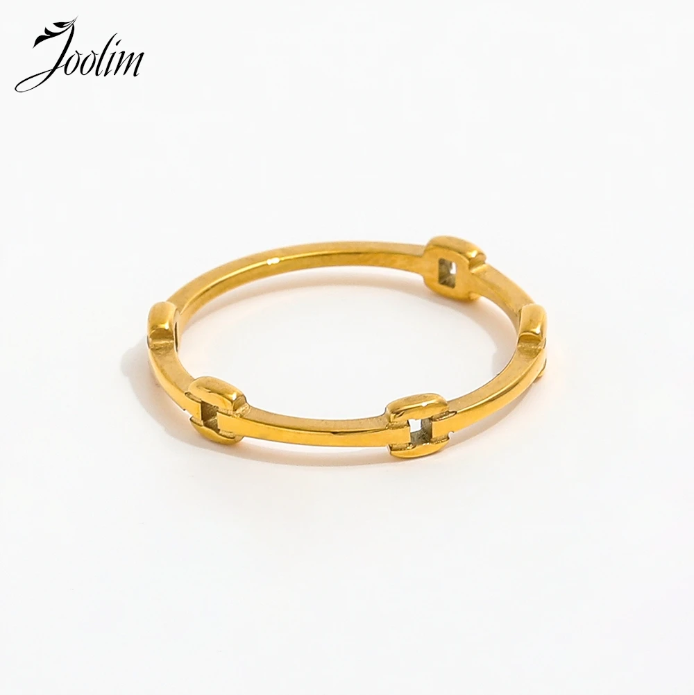 Joolim High End PVD Waterproof&No Fade Designer Fashion Versation Fine Hollow Ring for Women Stainless Steel Jewelry Wholesale
Joolim High End PVD Waterproof&No Fade Designer Fashion Versation Fine Hollow Ring for Women Stainless Steel Jewelry Wholesale
