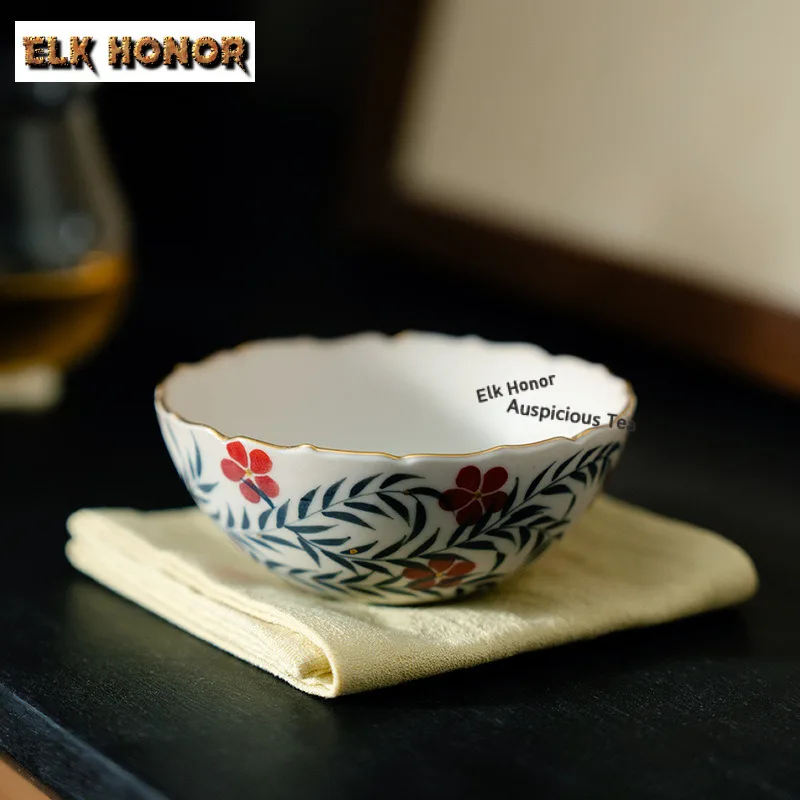 100ml Hand-painted Flower Leaf Teacup Japanese Puer Tea Bowl Jug Tea-tasting Smelling Cup Chazhan Master Cups Teaset Drinkware
100ml Hand-painted Flower Leaf Teacup Japanese Puer Tea Bowl Jug Tea-tasting Smelling Cup Chazhan Master Cups Teaset Drinkware