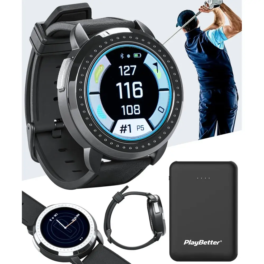 iON Elite (черный) — комплект GPS-часов для гольфа — умные часы с цветным сенсорным экраном, более 12 часов автономной работы, 38 тысяч курсов и функцией измерения уклонов, с портом для зарядки.
iON Elite (черный) — комплект GPS-часов для гольфа — умные часы с цветным сенсорным экраном, более 12 часов автономной работы, 38 тысяч курсов и функцией измерения уклонов, с портом для зарядки.