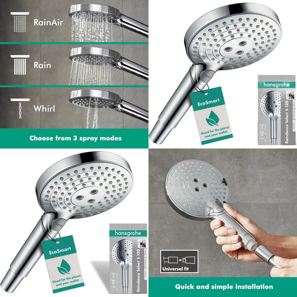 Ручная лейка для душа 120 см, 3 режима, водосберегающая, 9 л/мин, хромированная отделка
Ручная лейка для душа 120 см, 3 режима, водосберегающая, 9 л/мин, хромированная отделка