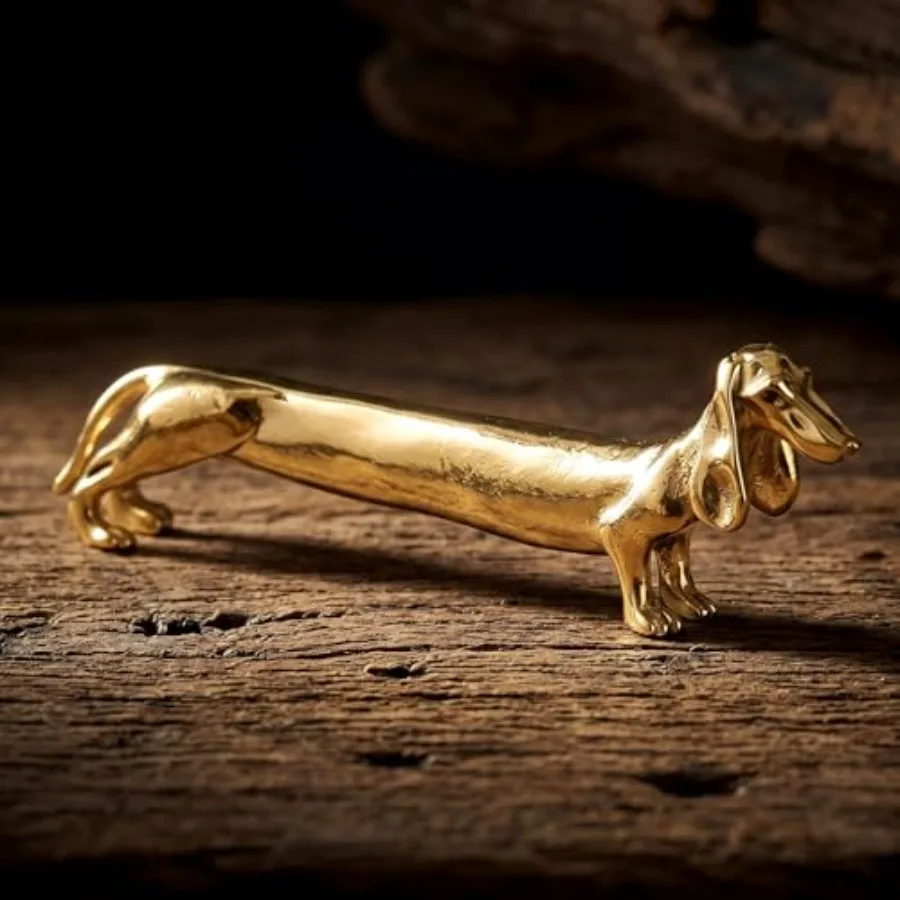Delicate Dachshund Statue Vintage Solid Brass Miniature, Desk Ornament Lucky Solid Animal Dog Statue Brass Dog Figurine Dachshu
Delicate Dachshund Statue Vintage Solid Brass Miniature, Desk Ornament Lucky Solid Animal Dog Statue Brass Dog Figurine Dachshu