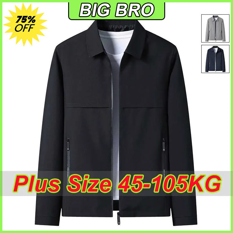 Plus Size Jacket Men's Casual Business Turn-down Collar Long Sleeve Coats Man Zipper Coat Outerwear Big Male Clothing 45-105KG
Plus Size Jacket Men's Casual Business Turn-down Collar Long Sleeve Coats Man Zipper Coat Outerwear Big Male Clothing 45-105KG