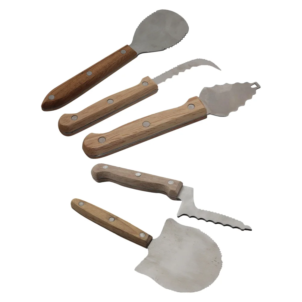 5 Pcs Carving Knife Halloween Pumpkin Carving Tool Set Stainless Steel Tools Halloween Party Supplies Sculpting Manual Kit
5 Pcs Carving Knife Halloween Pumpkin Carving Tool Set Stainless Steel Tools Halloween Party Supplies Sculpting Manual Kit