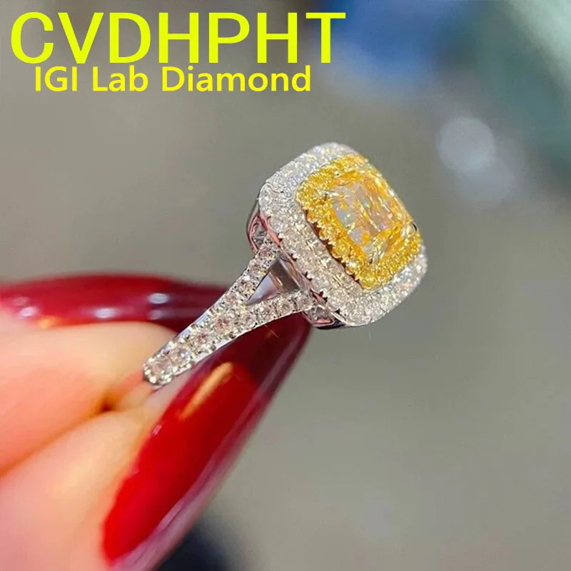 IGI 3CT Cushion Shape Yellow Lab Grown Diamond Ring 14k White Gold Fine Jewelry for Women Ring
IGI 3CT Cushion Shape Yellow Lab Grown Diamond Ring 14k White Gold Fine Jewelry for Women Ring