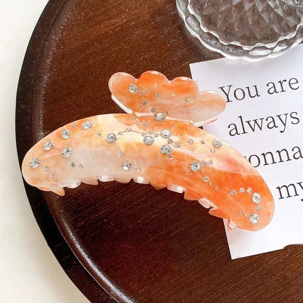 Fish Tail Design Acetic Acid Shark Clip Waterproof Sparkling Acrylic Rhinestone Hair Claw Korean Style Ocean Series
Fish Tail Design Acetic Acid Shark Clip Waterproof Sparkling Acrylic Rhinestone Hair Claw Korean Style Ocean Series