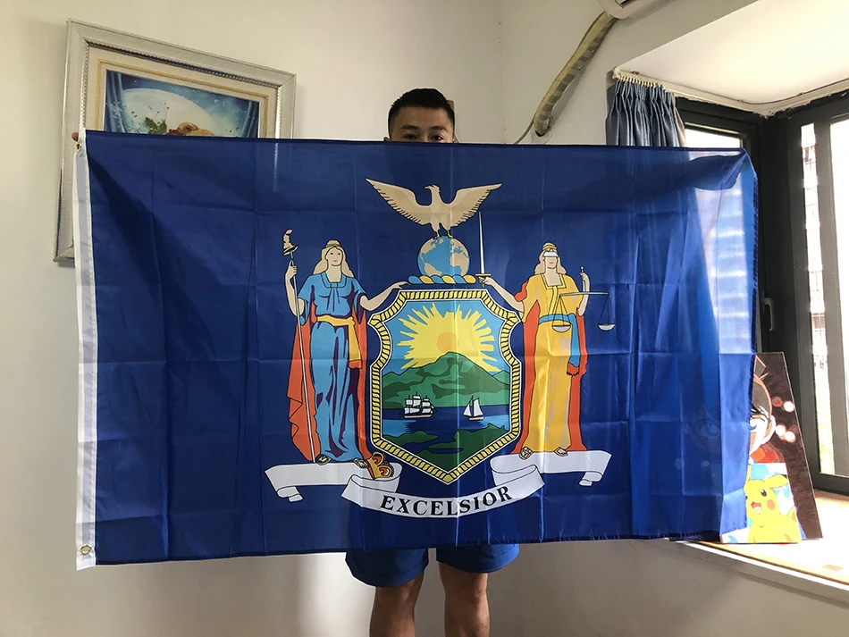 SKY FLAG New York State Flag 90x150CM 3x5fts high quality polyester hanging New York State Flag for home decoration
SKY FLAG New York State Flag 90x150CM 3x5fts high quality polyester hanging New York State Flag for home decoration