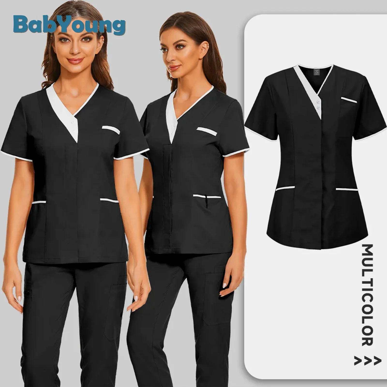 Clinical Workwear Medical Nurse Uniform Scrubs Top Short Sleeve Doctor Clothes Solid Color Medical Scrub Blouse Vneck Workwear
Clinical Workwear Medical Nurse Uniform Scrubs Top Short Sleeve Doctor Clothes Solid Color Medical Scrub Blouse Vneck Workwear
