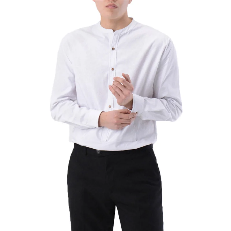 New Men's Long Sleeve Shirts Men's Stand Collar Solid Color Slim Fit Long Sleeve Shirts Business Meeting Casual Men's Shirts
New Men's Long Sleeve Shirts Men's Stand Collar Solid Color Slim Fit Long Sleeve Shirts Business Meeting Casual Men's Shirts