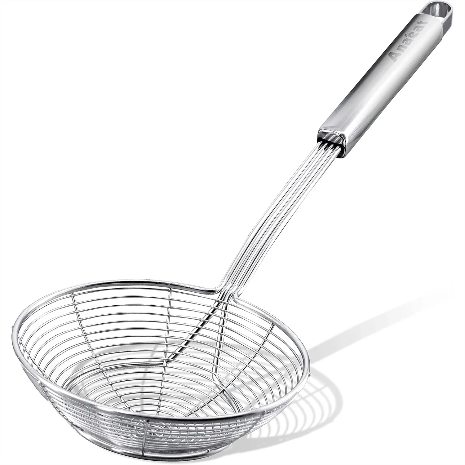 Stainless Steel Spider Strainer Skimmer - Solid Kitchen Strainer Ladle with Long Handle for Cooking and Frying, Reinforced
Stainless Steel Spider Strainer Skimmer - Solid Kitchen Strainer Ladle with Long Handle for Cooking and Frying, Reinforced