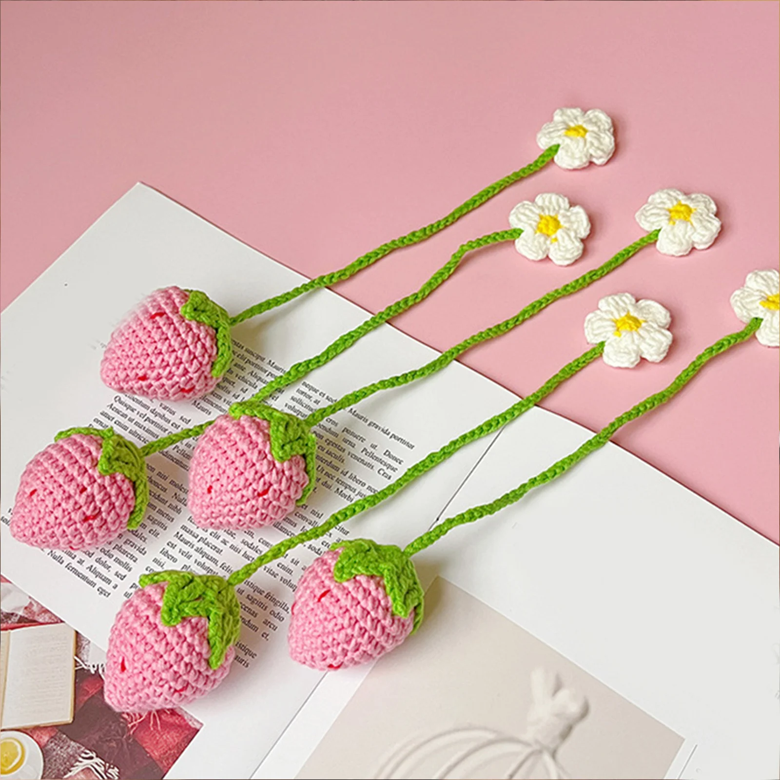 Strawberry Hanging Ornament Crochet Car Pendant For Women Interior Rear View Mirror Decor Bedside Keychain Purse Charm
Strawberry Hanging Ornament Crochet Car Pendant For Women Interior Rear View Mirror Decor Bedside Keychain Purse Charm