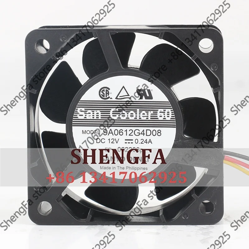 New Sanyo Three-wire 9A0612G4D08 Cooling fan 5V 24V 48V DC12V 0.24A AC EC 6025 60X60X25MM 6CM waterproof chassis Server inverter
New Sanyo Three-wire 9A0612G4D08 Cooling fan 5V 24V 48V DC12V 0.24A AC EC 6025 60X60X25MM 6CM waterproof chassis Server inverter