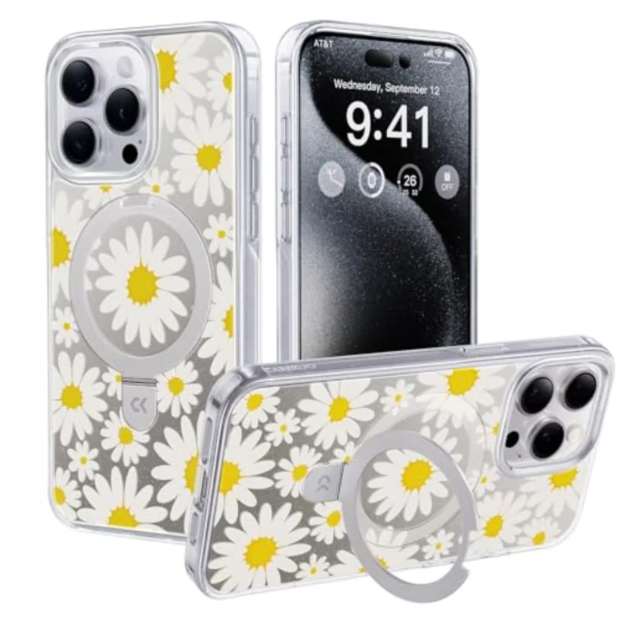 Floral Series Mirror Daisy Design for iPhone 14 Pro Case with Magnetic Ring Stand for MagSafe Compatibility Military-Grade Prot
Floral Series Mirror Daisy Design for iPhone 14 Pro Case with Magnetic Ring Stand for MagSafe Compatibility Military-Grade Prot