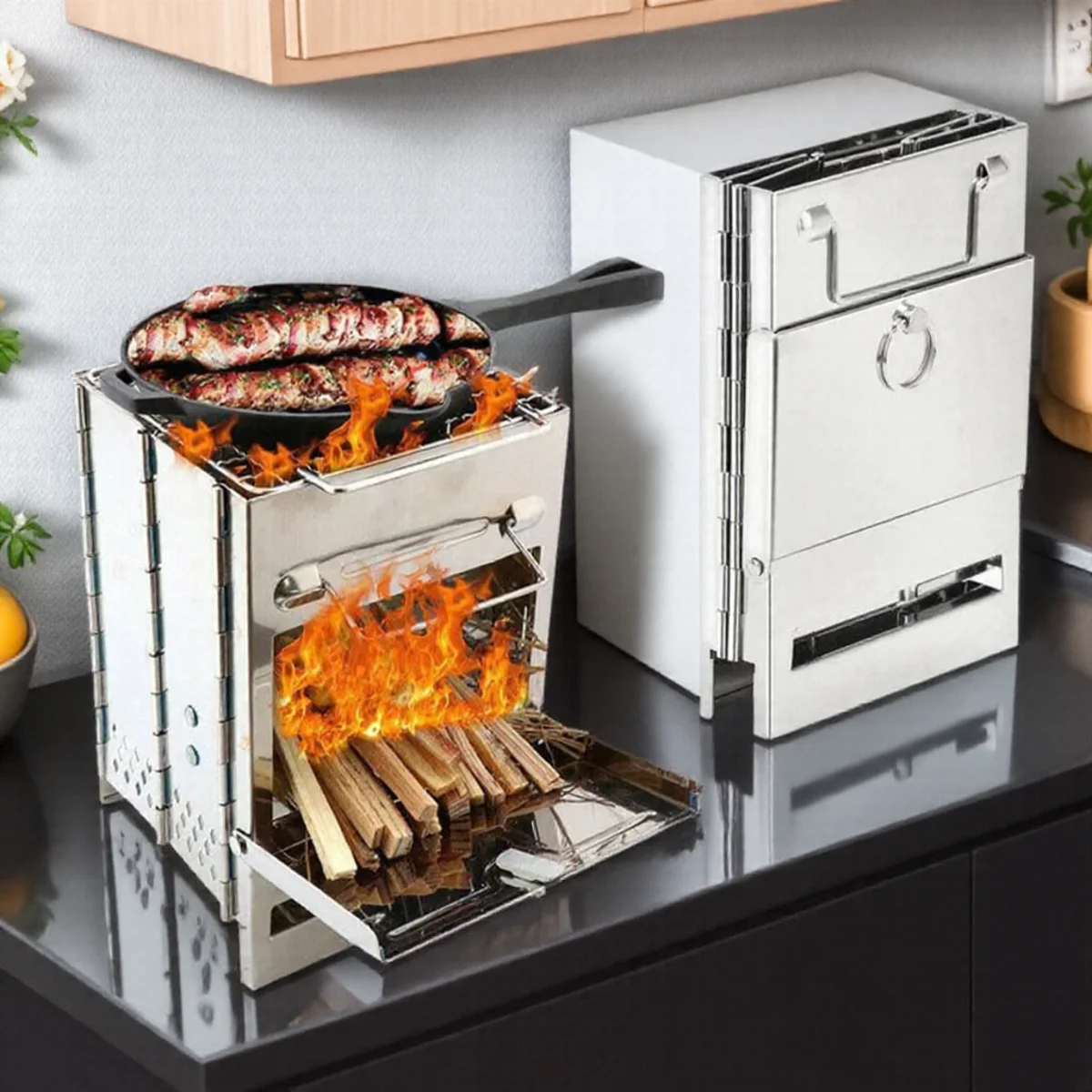 Portable Folding Stainless Steel Charcoal Stove Lightweight Wood Burning Camp BBQ Grill For Outdoor Cooking
Portable Folding Stainless Steel Charcoal Stove Lightweight Wood Burning Camp BBQ Grill For Outdoor Cooking