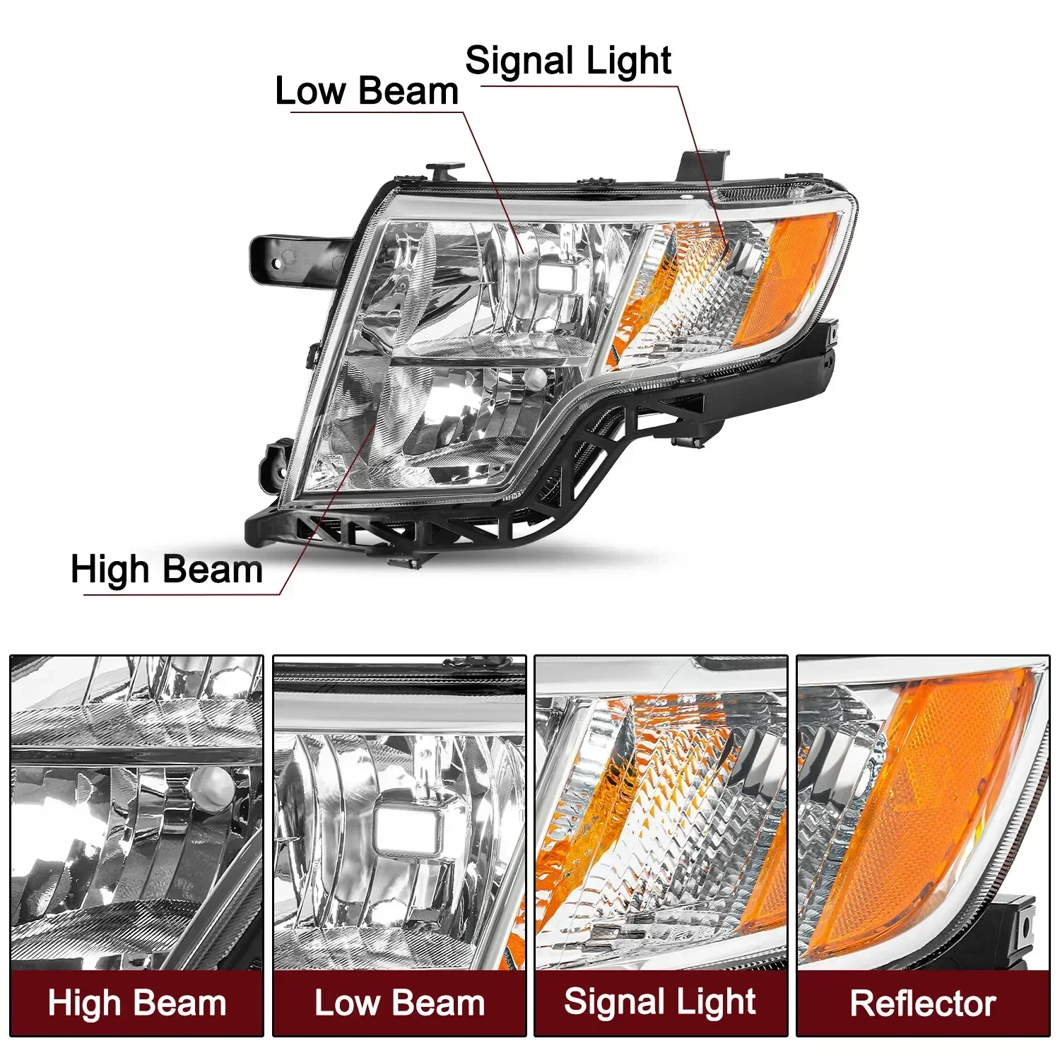 For 2007-2010 Ford Edge SE SEL Left Driver Side Headlight Lamp LH
For 2007-2010 Ford Edge SE SEL Left Driver Side Headlight Lamp LH