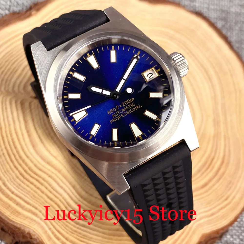 200m Waterproof 38MM Tandorio Japan NH35A Automatic Men Watch Black/Green Sunburst Dial Luminous Sapphire Crystal Rubber Strap
200m Waterproof 38MM Tandorio Japan NH35A Automatic Men Watch Black/Green Sunburst Dial Luminous Sapphire Crystal Rubber Strap