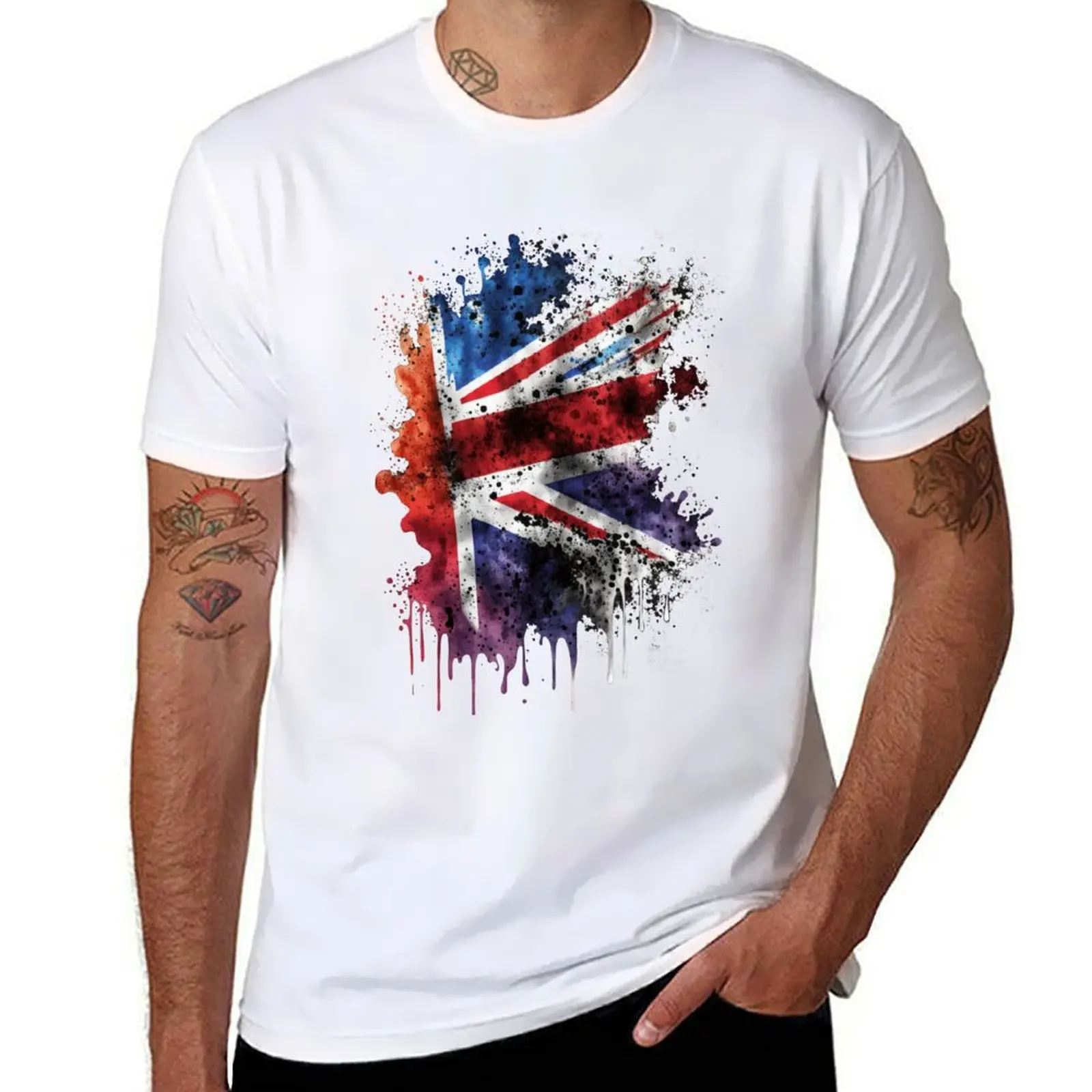 Uk flag, union jack watercolor art effect. Paint splashes artistic. T-Shirt man graphic t shirt man t shirt summer T-shirt
Uk flag, union jack watercolor art effect. Paint splashes artistic. T-Shirt man graphic t shirt man t shirt summer T-shirt