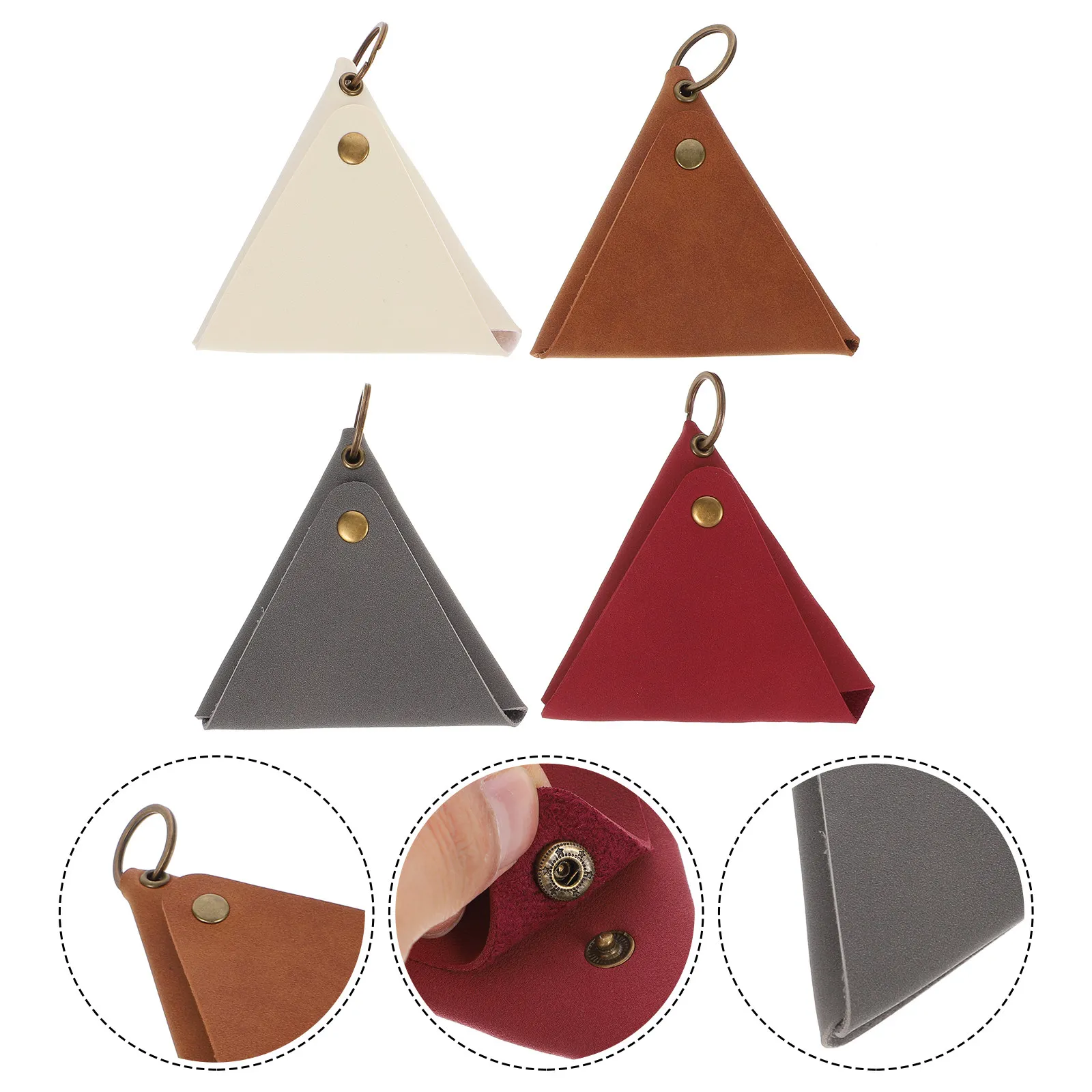 4Pcs Triangle Coin Pouch Vintage Retro Hasp Design Lightweight Small Portable Coin Purse for Daily Use Key Card Storage
4Pcs Triangle Coin Pouch Vintage Retro Hasp Design Lightweight Small Portable Coin Purse for Daily Use Key Card Storage