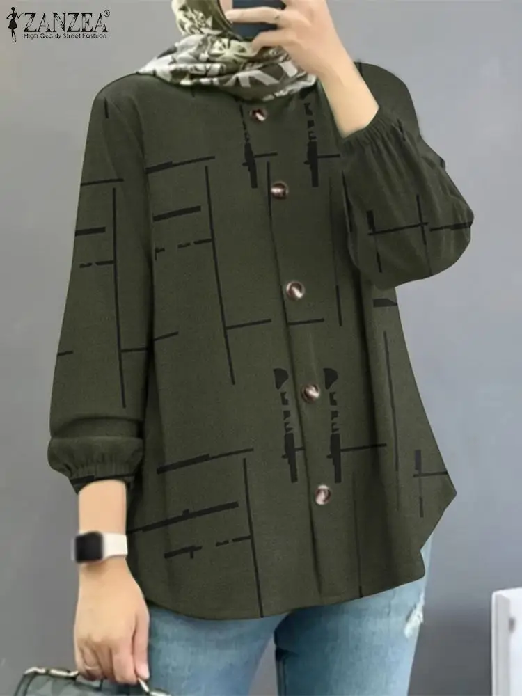 2023 ZANZEA Muslim Floral Printed Blouse Women Puff Sleeve O-Neck Shirt Elegant Loose Islamic Clothing Fashion Eid Mubarek Tops
2023 ZANZEA Muslim Floral Printed Blouse Women Puff Sleeve O-Neck Shirt Elegant Loose Islamic Clothing Fashion Eid Mubarek Tops