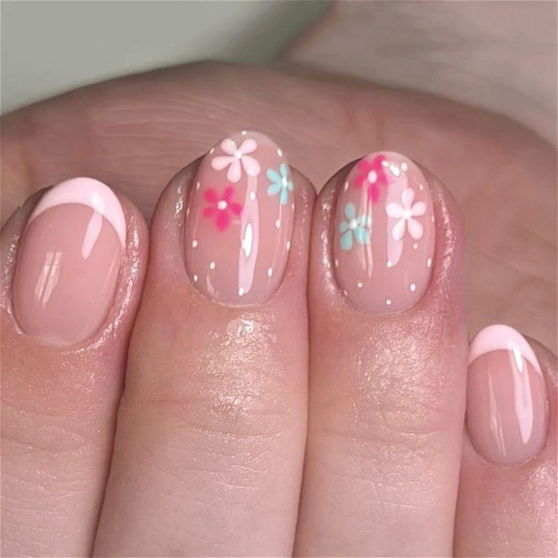 Lovely Pink Rose Red Blue Flowers French Nail Art Fashion Wearable False Nails Detachable Finished Fake Nails Press on Nails
Lovely Pink Rose Red Blue Flowers French Nail Art Fashion Wearable False Nails Detachable Finished Fake Nails Press on Nails