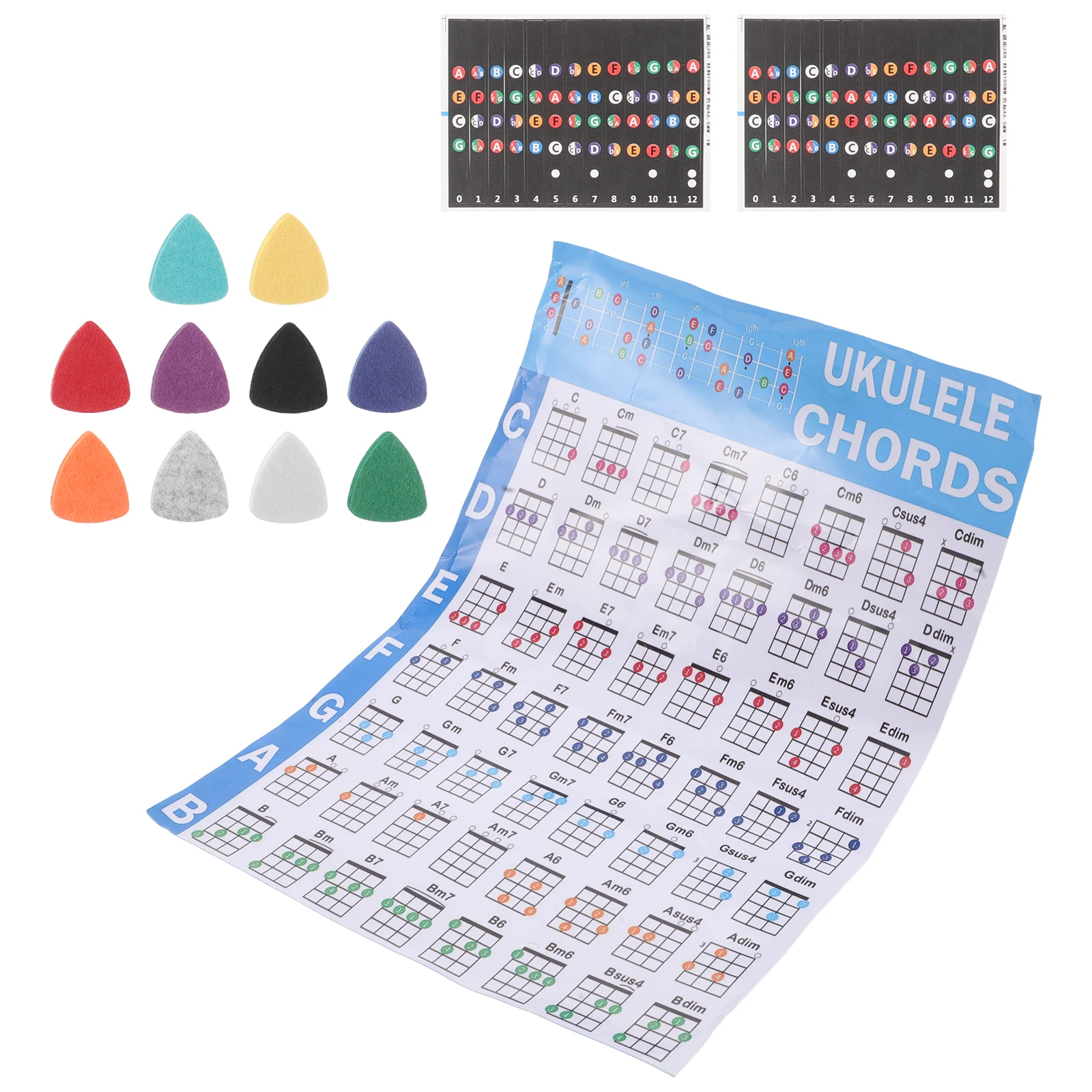 Ukulele Beginner Set Fretboard Tools Note Markers Musical Stickers Chord Chart Laminated Practice Tool Teaching Aids Ukulele Kit
Ukulele Beginner Set Fretboard Tools Note Markers Musical Stickers Chord Chart Laminated Practice Tool Teaching Aids Ukulele Kit