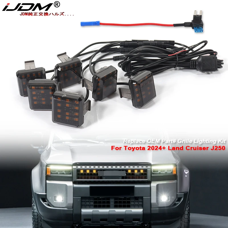 iJDM Car LED Front Upper or Lower Grille Clearance Light Assembly For Toyota Land Cruiser J250 Daytime Running Lamp/Parking 12V
iJDM Car LED Front Upper or Lower Grille Clearance Light Assembly For Toyota Land Cruiser J250 Daytime Running Lamp/Parking 12V