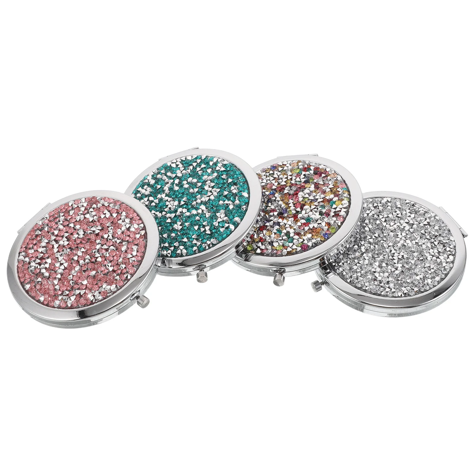 4Pcs Crystal Rhinestone Pocket Makeup Mirror Double-Sided Metal Compact Foldable Mini Travel Vanity Purse Mirror Set
4Pcs Crystal Rhinestone Pocket Makeup Mirror Double-Sided Metal Compact Foldable Mini Travel Vanity Purse Mirror Set