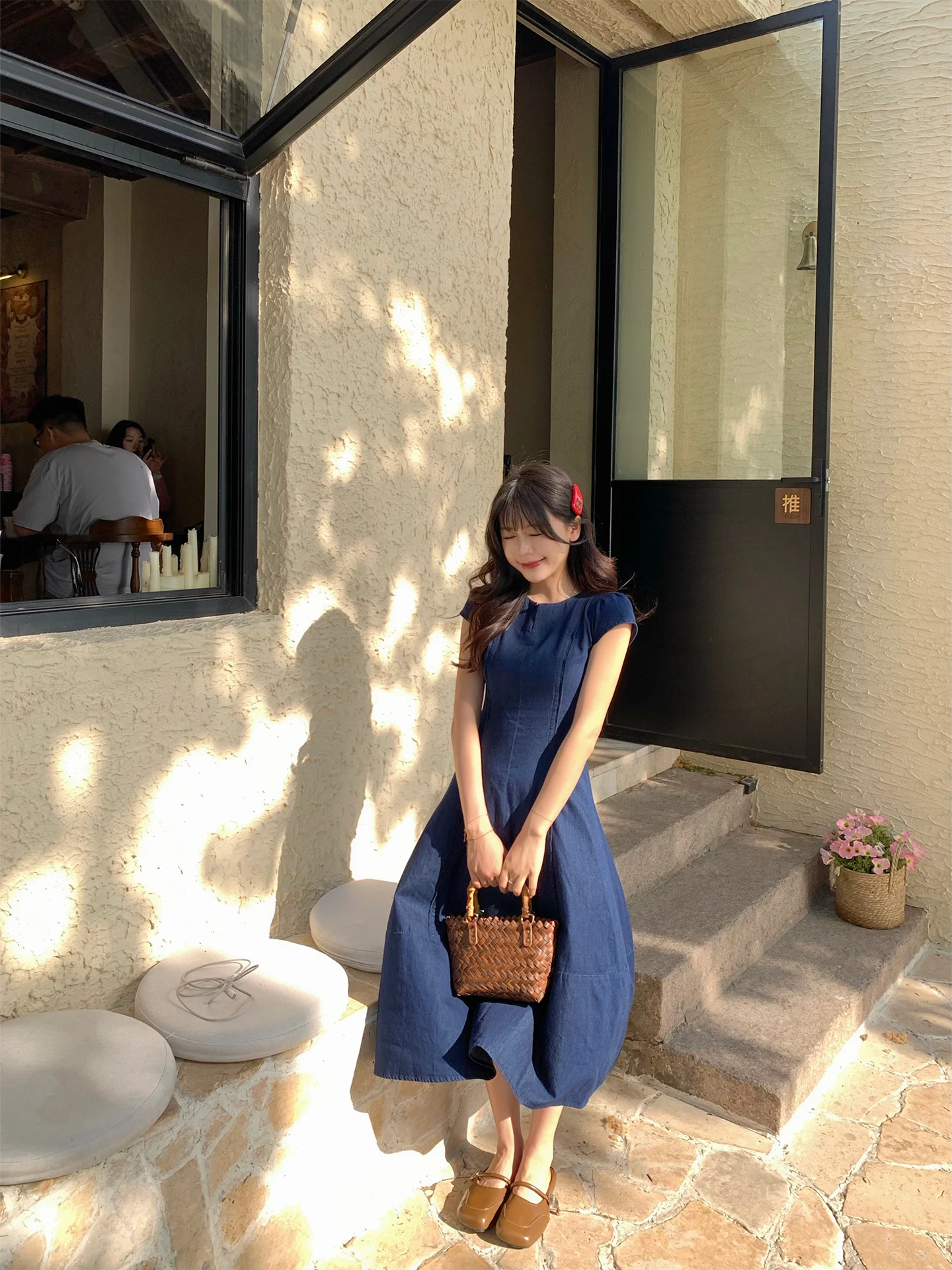 Slimming A-Line Denim Dress Women's Midi Summer Waist-Cinching Casual Cotton Polyester Blend Short Sleeve round Neck City Com...
Slimming A-Line Denim Dress Women's Midi Summer Waist-Cinching Casual Cotton Polyester Blend Short Sleeve round Neck City Com...