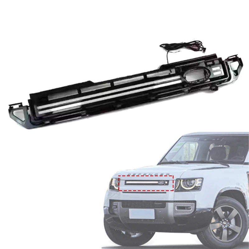 For Land Rover Defender 90/110/130 Grille Lights Fashionable Welcome Light Front Bumper Grille Light Bar With LED Light
For Land Rover Defender 90/110/130 Grille Lights Fashionable Welcome Light Front Bumper Grille Light Bar With LED Light